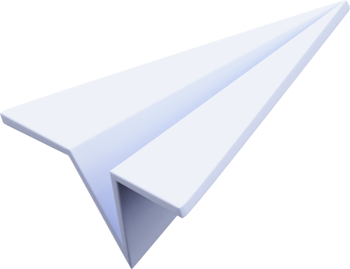 3D Paper Plane Illustration